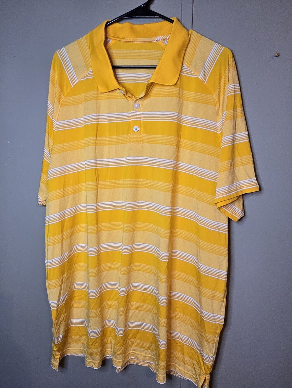 Oakley Yellow & Cream Striped Polo